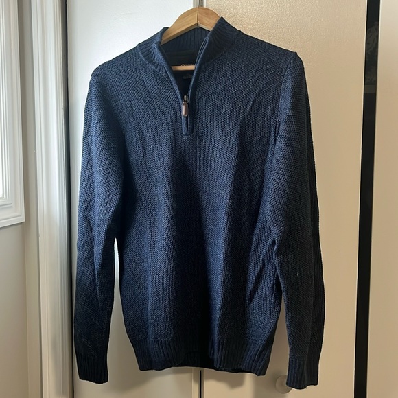 Navy blue quarter zip sweater - Picture 1 of 6